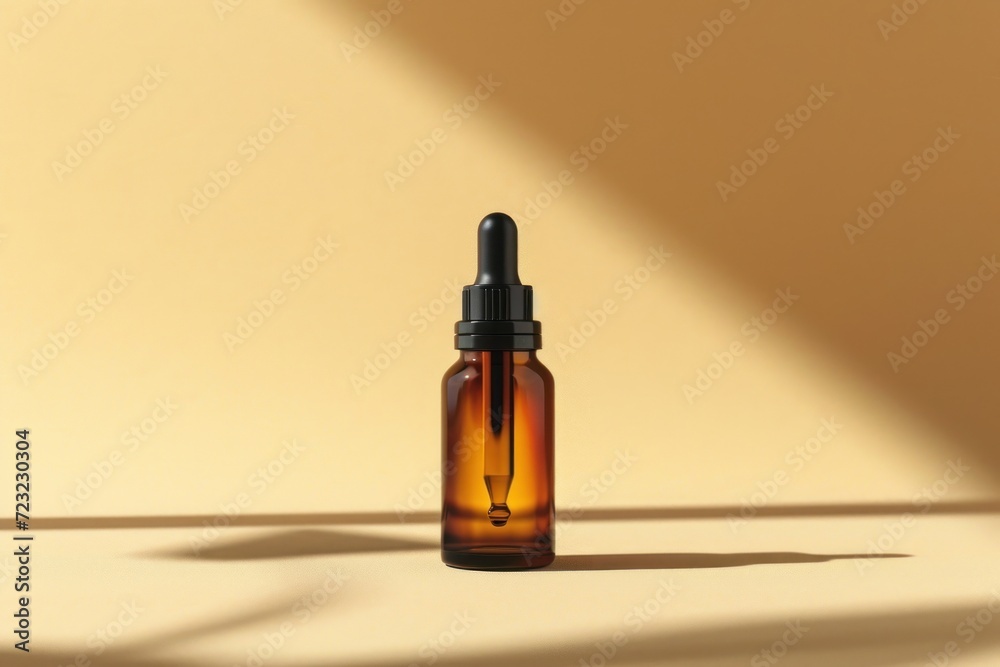 Poster amber bottle design mockup