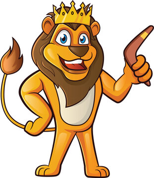 Vector cartoon character of a lion eps file 