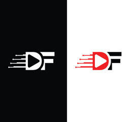 Fototapeta premium Monogram DF Letter Logo Design. Usable for Business Logo. Logo Element