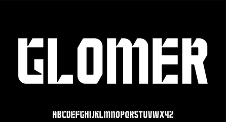 VINTAGE CONDENSED font alphabetical vector set	
