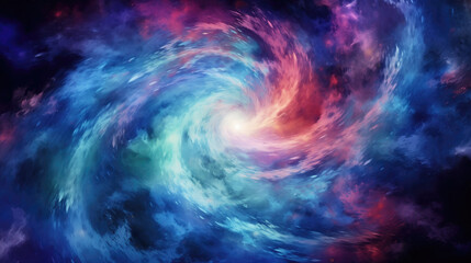 Fototapeta na wymiar Colorful cosmic spiral spectrum design