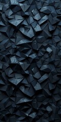 Triangle Black Background in the Style of Extruded Design - Dark Gray and Navy Textural Surface - Abstract Modern Urban Modular Construction Wallpaper created with Generative AI Technology