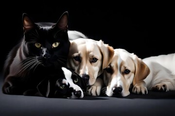 Obraz premium cat and dog