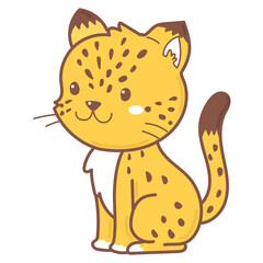 leopard doodle cartoon