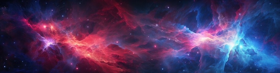 Flashing lightning. Panoramic view. Concept of weather, natural disasters, storms, typhoons, tornadoes, thunderstorms, lightning. 
