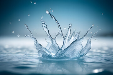 A splash of water frozen in mid-air - obrazy, fototapety, plakaty