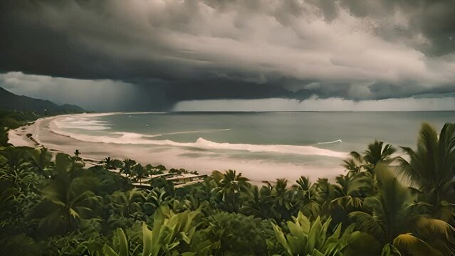 Tornado Cyclone in the sea of landscape