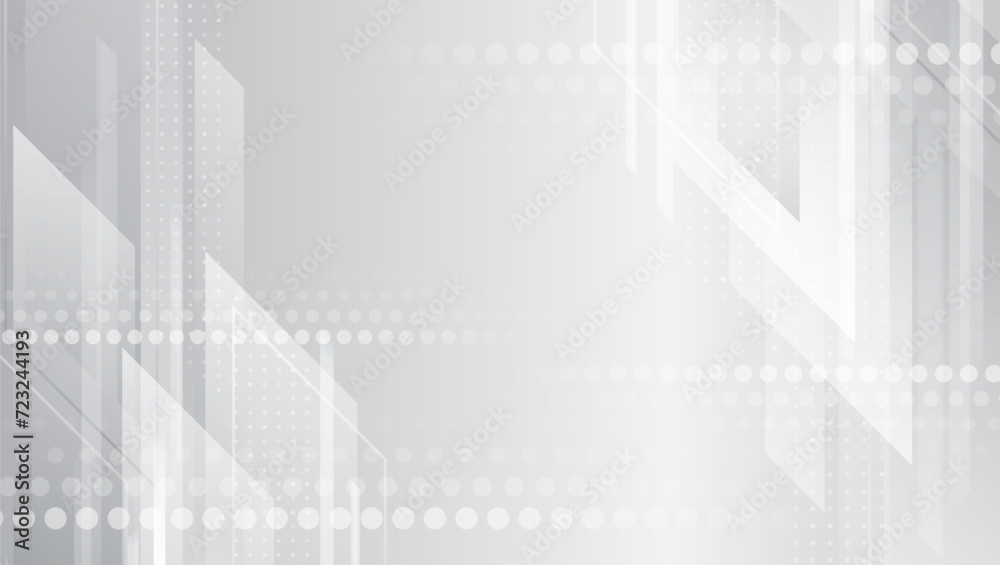 Poster abstract white and gray horizontal design. science, and technology background. light pale vector bac