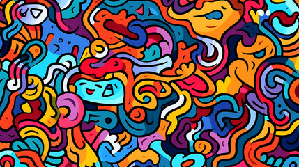 Abstract seamless doodle background, artistic background