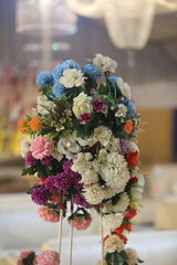 wedding bouquet on the table