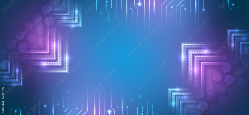 Leinwandbilder abstract futuristic circuit board. high tech digital technology design. high computer technology ele