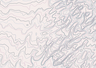 Topographic abstract cream background of mountains with grey and blue lines of terrain
