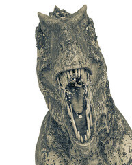 giganotosaurus on white background close up view © DM7
