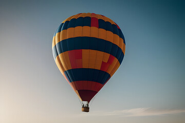 Naklejka premium Colorful Hot Air balloons floating in the sky. Background. Wallpaper