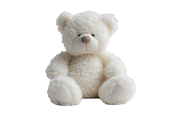 Oso de peluche blanco aislado