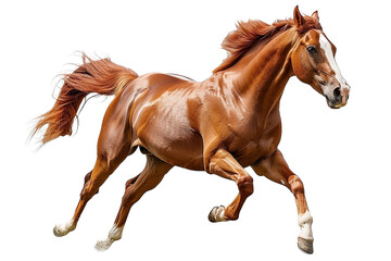 Obraz premium Caballo marrón aislado