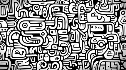 Abstract seamless doodle background, artistic background