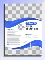 Modern Corporate business flyer design template for travel agency	
