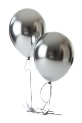 2 silver ballons