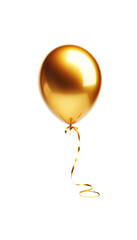 yellow birthday balloon isolated