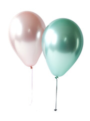 pastel pink green balloons