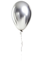 Silver balloon isolated on white background