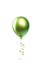 green balloon isolated on white
