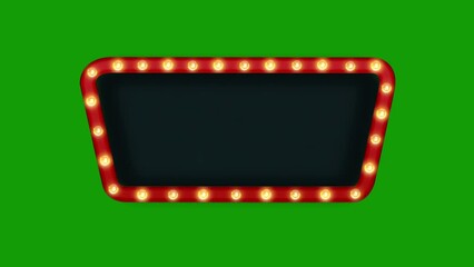 Marquee light board retro neon sign. Abstract banner or signboard. Modern frame background. Light board disco party title. Concept of jackpot winner or casino logo for text with empty copy space