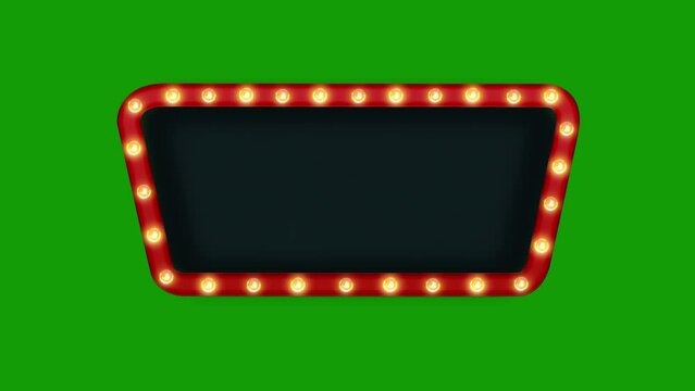 Marquee light board retro neon sign. Abstract banner or signboard. Modern frame background. Light board disco party title. Concept of jackpot winner or casino logo for text with empty copy space
