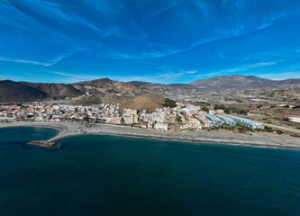 Naklejka premium vista aérea del municipio de Castell de Ferro en la provincia de Granada, Andalucía
