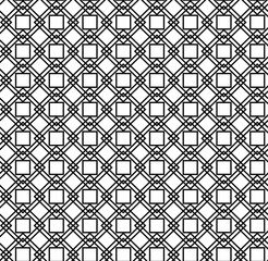 Seamless texture in the form of a lattice of a black geometric pattern on a white background