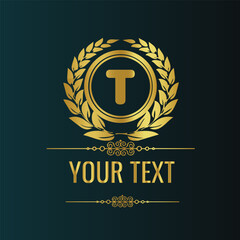 Luxury letter logo with gold gradient