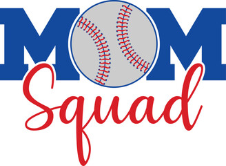 Mom squad T-shirt, Baseball Shirt, Baseball Mom, Softball Shirt, Game Day, Baseball Quote, Cut File For Cricut And Silhouette