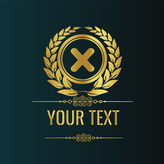 Luxury letter logo with gold gradient