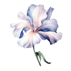 watercolor flowers, illustrations in handmade watercolor style on a white background, generative ai	