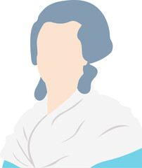 Portrait of Olympe de Gouge 1748-1793, french feminist