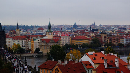 Naklejka na ściany i meble Vista área de Praga