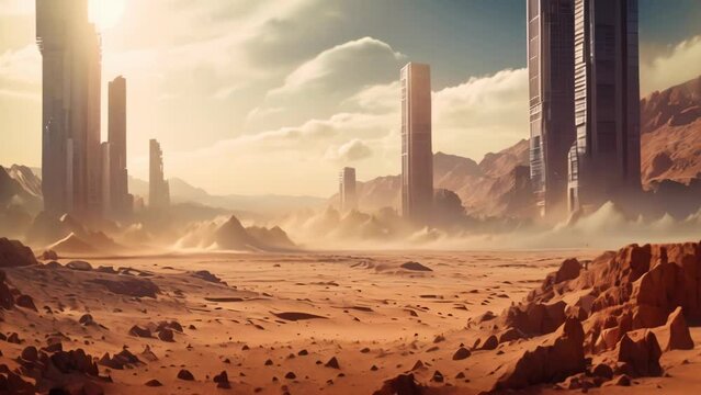 Silent Remnants: A Deserted Cityscape. Generative ai