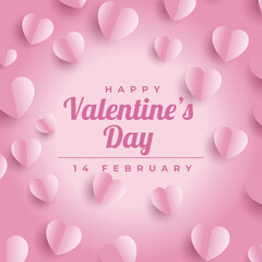 lovely happy valentine's day pink background