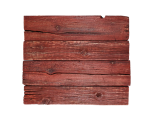 Rustic, cracked wood planks board. Transparent PNG