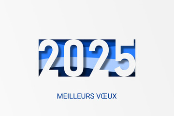 Bonne année - meilleurs vœux 2025 - vecteur pour affiche, bannière, salutation et célébration du nouvel an 2025.
