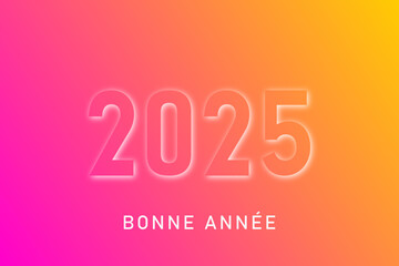 Bonne année - meilleurs vœux 2025 - vecteur pour affiche, bannière, salutation et célébration du nouvel an 2025.