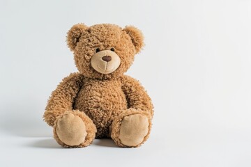 Obraz premium Brown bear on white backdrop