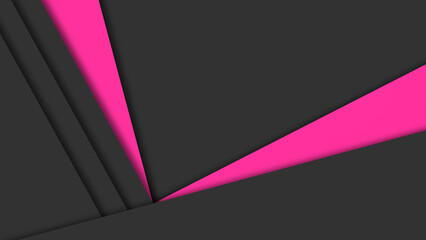 Pink Stripes Insertions. Neon pink and dark grey shapes on simple background.

