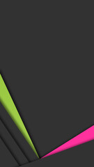  Grey and Colored Stripes Vertical Design. Neon pink green and grey slices with simple background.
