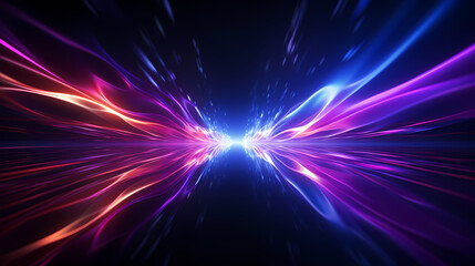 Line glowing motion blur illustration light background, energy neon light, effect bright line glowing motion blur