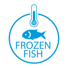 Frozen fish line icon. Seafood, tuna, salmon, shrimp, advertising, shop, gastran. Vector icon for business and advertising