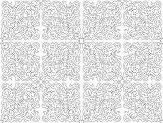 Vector sketch illustration of traditional ethnic abstract bagroung pattern design in Java