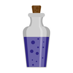 Mana potion icon. Witch, decoction, sorceress, brew, cauldron, herb, witchcraft, sorcery, magic. Vector icon for business and advertising
