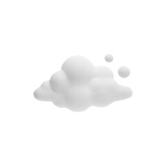 Plasticine cloud with round dots 3D style, vector illustration - obrazy, fototapety, plakaty